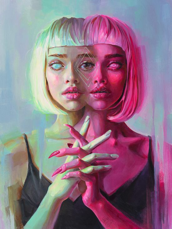 Eva Gamayun (Tanya Shatseva) artstation arte pinturas surreais mulheres psicodélicas