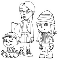 Margo Edith and Agnes coloring page