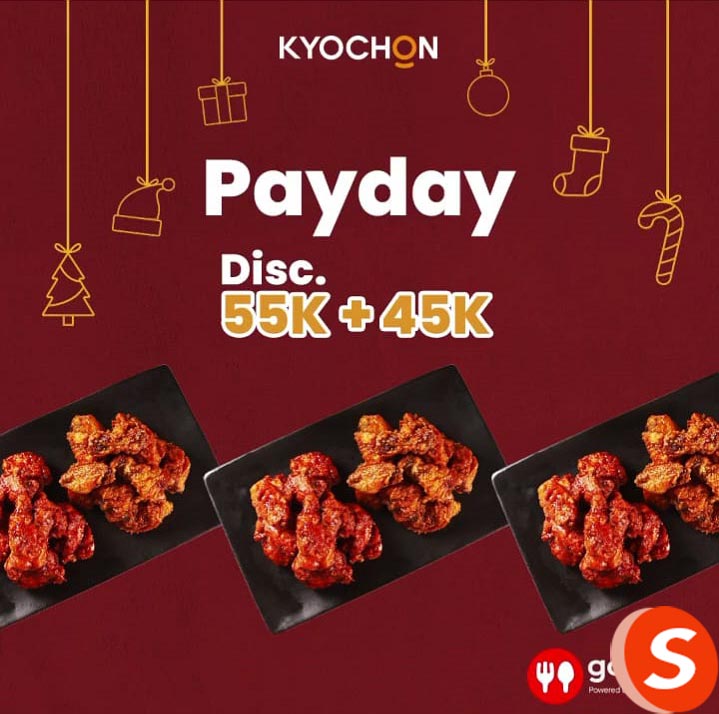 Promo KYOCHON PAYDAY GOFOOD – Double Diskon 55K + 45K