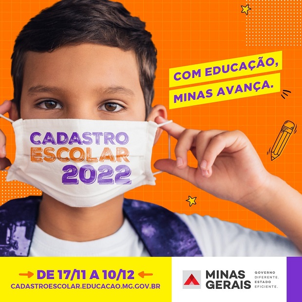 Cadastro escolar para estudar na rede pública de Minas começa nesta quarta-feira (17/11)