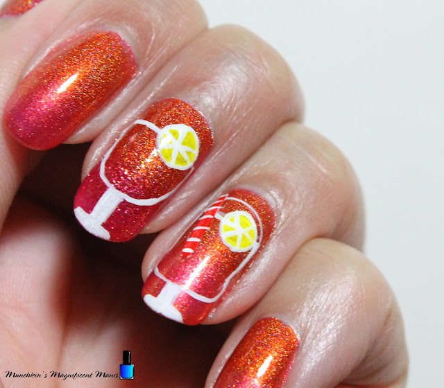 Tropical Drink Nail Design