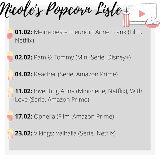 Popcorn Liste Streaming, Streaming Neuheiten Februar, Serienjunkie, Serien Talk