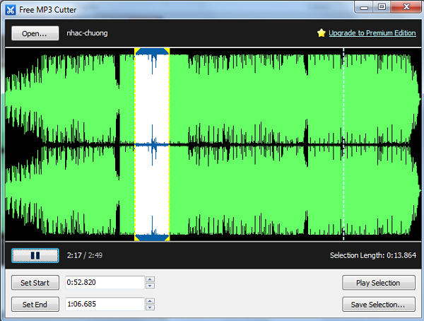 cách sử dụng Free MP3 Cutter
