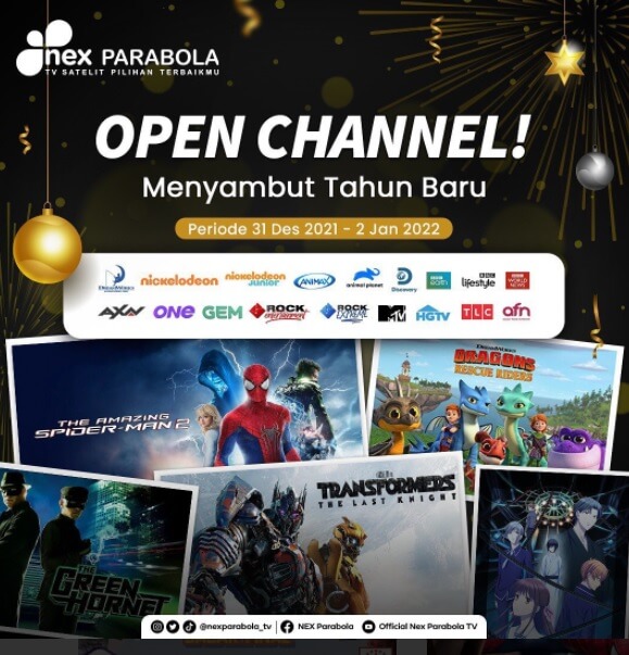 Pay TV NexParabola Gratiskan 18 Siaran Premiumnya