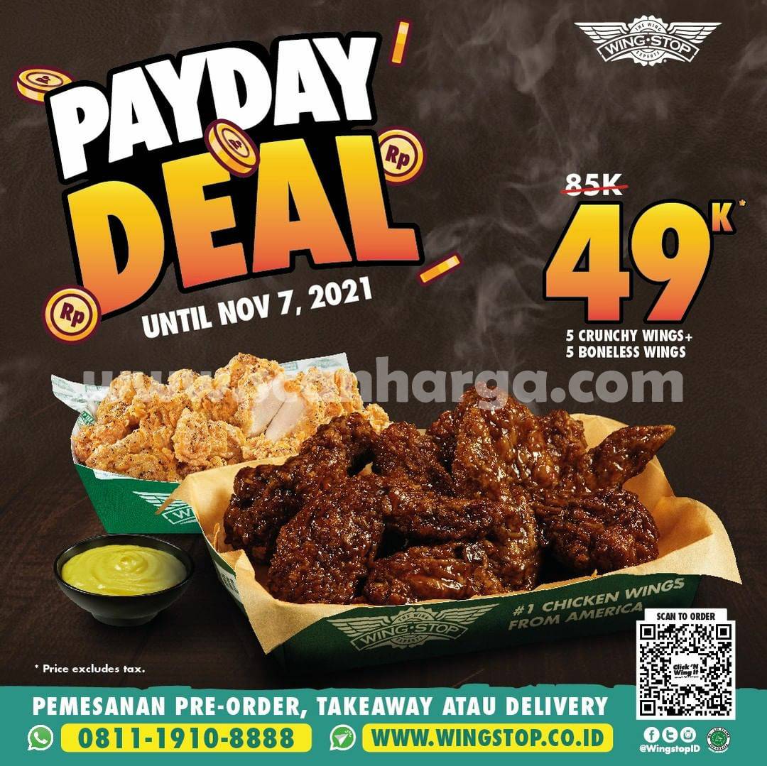 WINGSTOP Promo PAYDAY DEAL hingga 7 November 2021