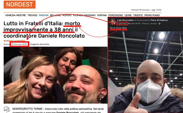 Daniele Roncolato, Fratelli d'Italia, muore improvvisamente a 38 anni due settimane dopo la terza dose