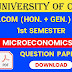 CU B.COM First Semester Microeconomics 1 (Honours and General) 2021 Question Paper With Answer | B.COM (Honours and General) Microeconomics 1 1st Semester 2021 Calcutta University Question Paper With Answer