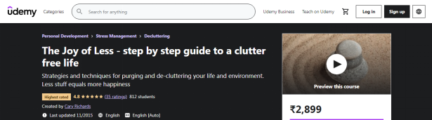 The Joy of Less – step by step guide to a clutter free life at Udem