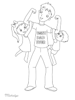 best dad ever shirt coloring page