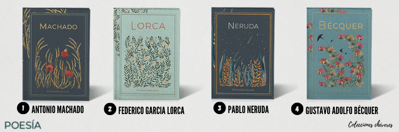 coleccion poesia mexico, antonio machado, federico garcia lorca, pablo neruda, gustavo adolfo becquer