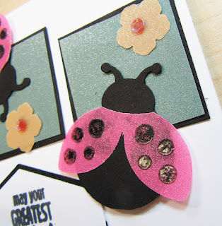 Ladybug Card made with Stampin'Up!'s Hello Ladybug Stamp set and Ladybug Builder Punch