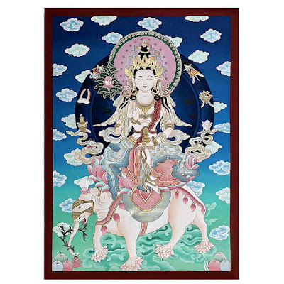 Samantabhadra Mantra Brocadeless Thangka Painting