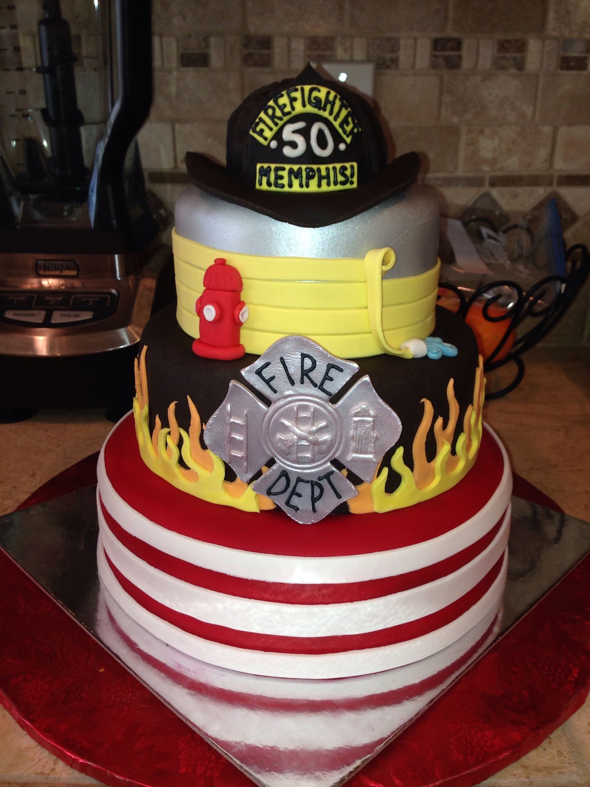 firetruck birthday cakes