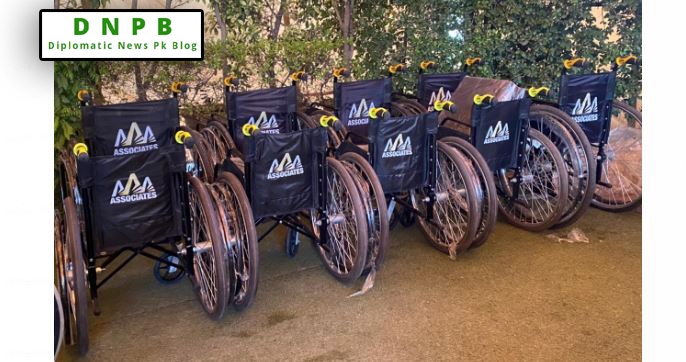 AAA associates distributed wheelchairs to empower underprivileged families