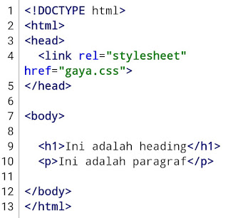 Contoh Program 3 CSS Eksternal