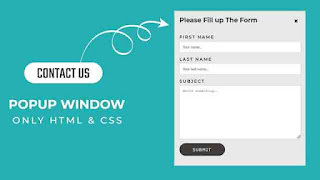 Pop Up Window using HTML CSS