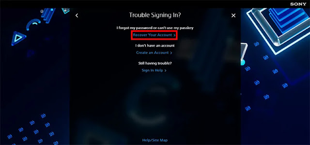 استرداد حساب PSN الخاص بك عبر Recover Your Account