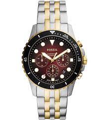 Fossil Men's FB-01 Stainless Steel Dive-Inspired Casual Quartz Chronograph Watch