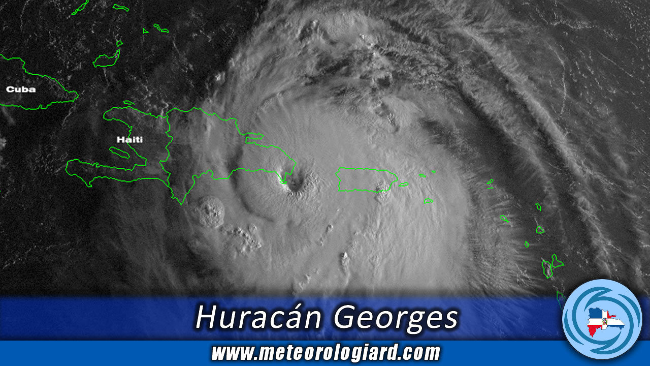 Imagen satelital del Huracán Georges sobre Rep Dom