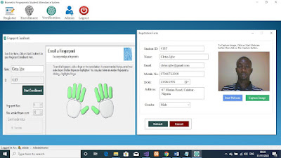 Biometric Fingerprints Student Attendance System - Register and Enrollment