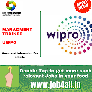 Wipro jobs Management Trainee- UG/PG-Finance Bank