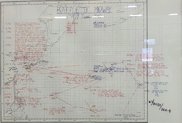 Image of the map of the battle of Midway