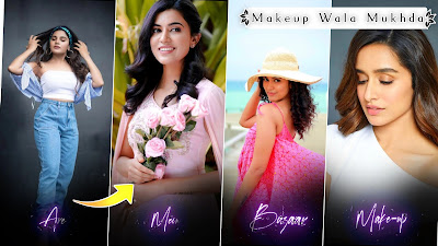 Chand / Makeup Wala Mukhda Trending Status Editing In Alight Motion | Lyrical Status Video Editing