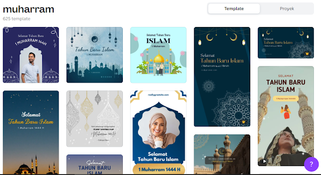 Cara Membuat Poster 1 Muharram Tahun baru Islam