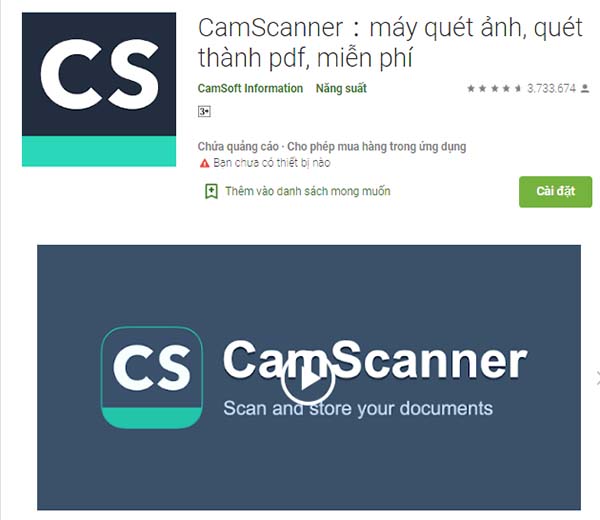 Tải CamScanner: Phần mềm scan trên điện thoại, PC a