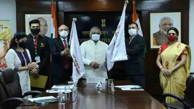 नागरिक उड्डयन मंत्री श्री ज्योतिरादित्य सिंधिया ने पूर्वोत्तर भारत में हवाई संपर्क का विस्तार करने वाले 6 मार्गों को वस्तुतः हरी झंडी दिखाई