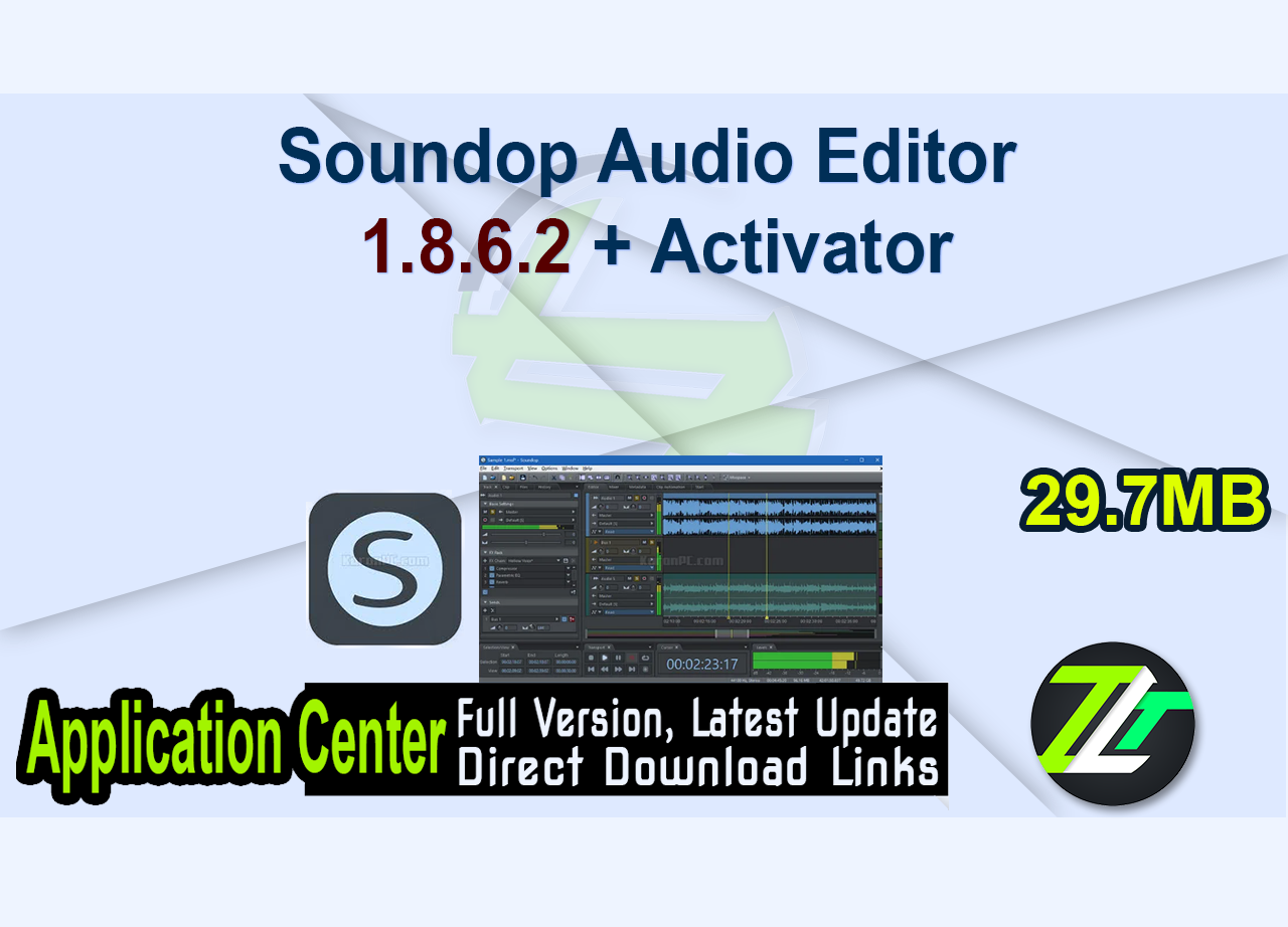 Soundop Audio Editor 1.8.6.2 + Activator