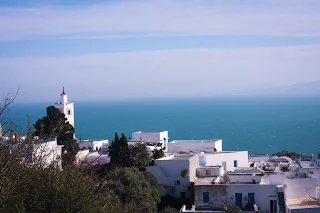 Magnifique vue sur la méditerranée à partir de Sidi Bou Said