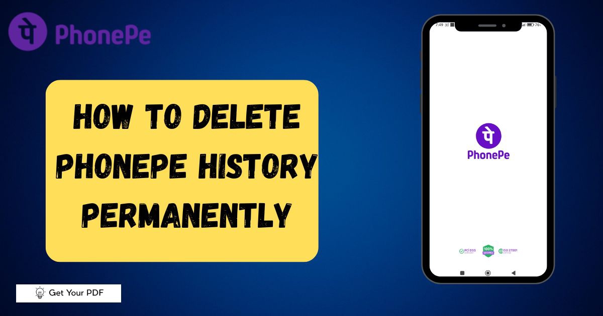 how to delete phonepe history