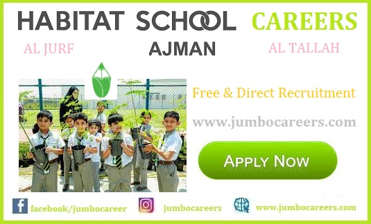 schools in ajman careers, Habitat Ajman careers, Ajman school teacher vacancy, Urgent School Job in Ajman, Current Jobs in Ajman, UAE school teachers jobs, Habitat School  Ajman Teachers Vacancies 2022 | Habitat School Al Tallah Ajman jobs   Teacher jobs at Habitat School Al Tallah Ajman  ? Habitat School Ajman jobs Teacher job vacancies- Apply Now