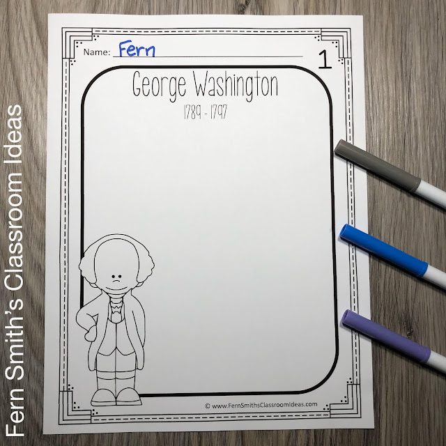 Click Here to Get This United States Presidents Class Project for Kindergarten and 1st Grade