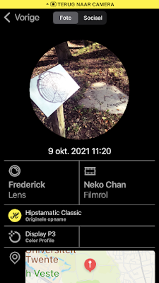 Screenshot Hipstamatic-instellingen Frederick + Neko Chan