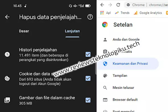 cara menghapus history google di hp dan laptop