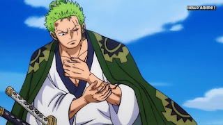 ワンピースアニメ 899話 ワノ国編 | ONE PIECE ロロノア・ゾロ  Roronoa Zoro