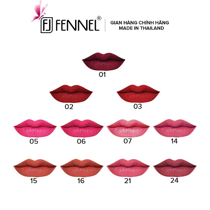 Mall Shop [ labellevie.vn ] Son lì bền màu chính hãng Thái Lan Fennel Matte Lipstick cho đôi môi căng đầy quyến rũ 4gr