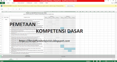 Download contoh perangkat pembelajaran Pemetaan KD Kelas 3 PJOK Tahun 2022