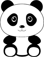 Cute panda coloring page for kids