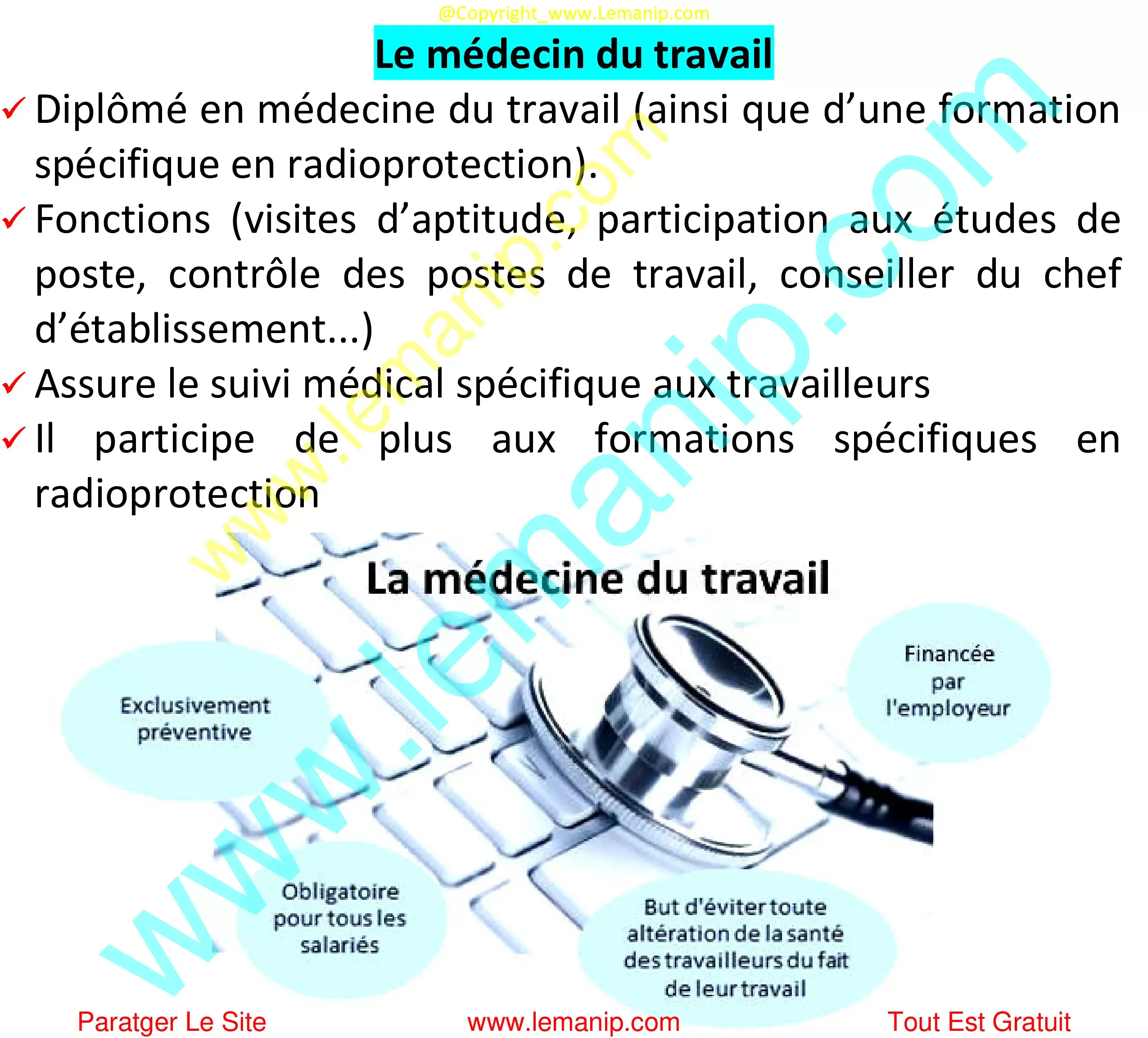 Le médecin du travail