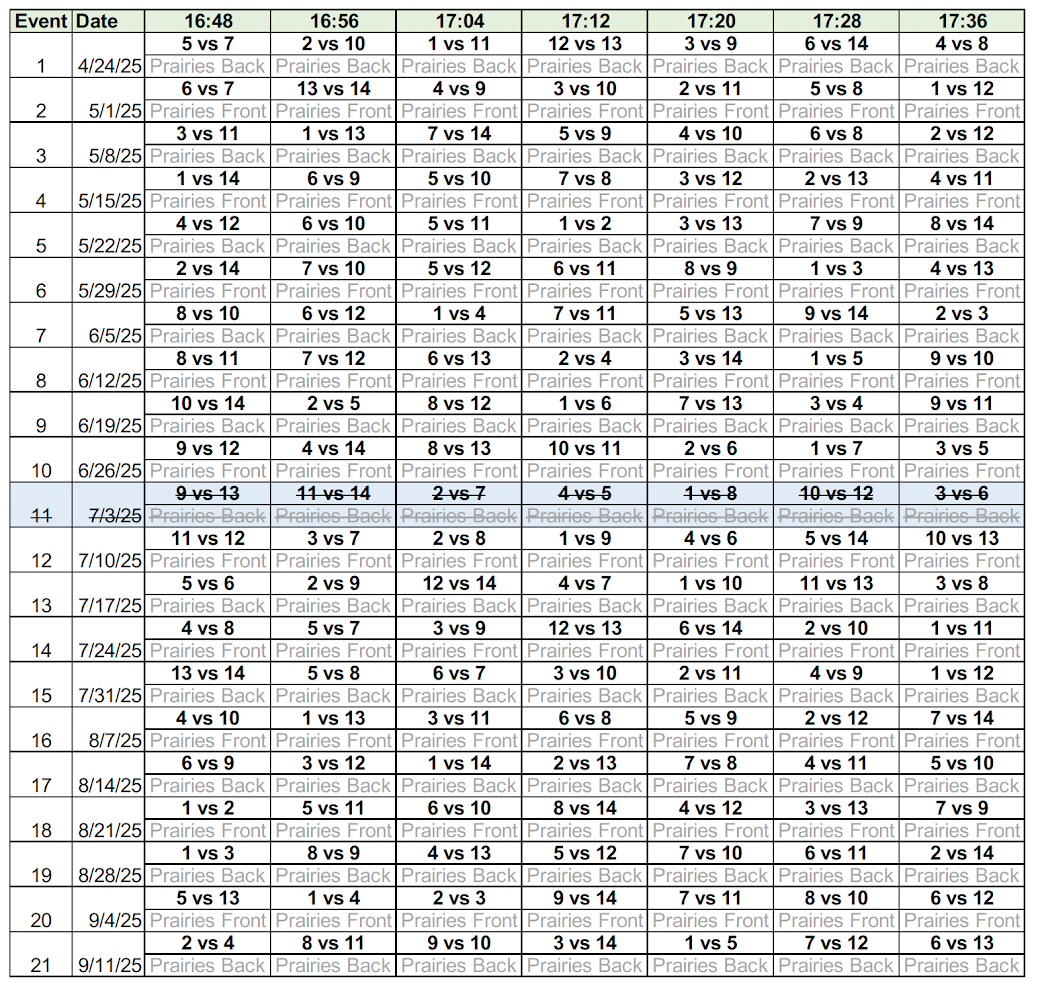 Schedule