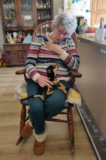 Grandma and Xena bonding