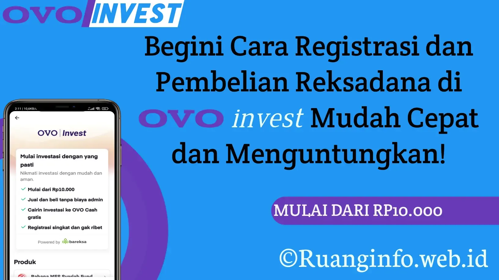 Begini Cara Registrasi dan Pembelian Reksadana di OVO invest Mudah Cepat dan Menguntungkan!