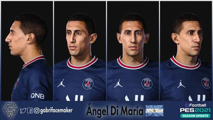 Ángel Di María Face For eFootball PES 2021