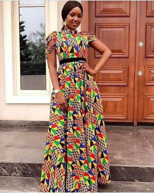 Ankara Flare Gown Styles for Ladies