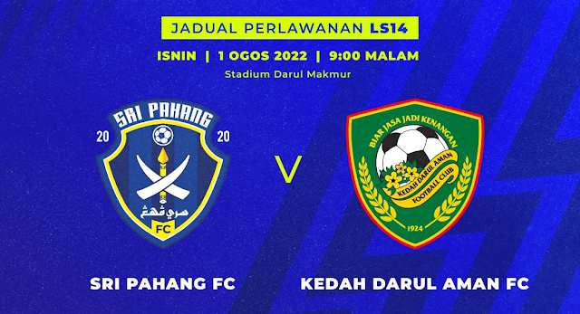 Live Streaming Pahang vs Kedah 1.8.2022