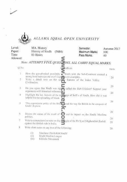 aiou-old-papers-ma-history-code-5684