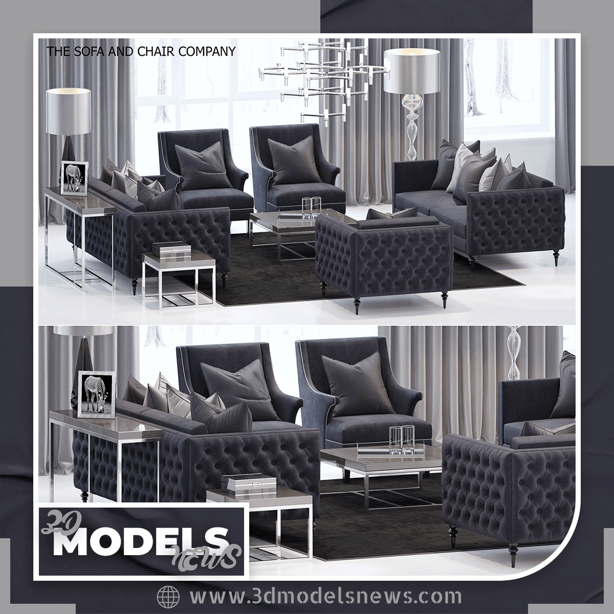 The Sofa and Chair Model Company Set 4